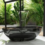 Vrijstaand bad Mondiaz Cristal Black 180x85cm - Resin materiaal Vrijstaand bad Mondiaz Cristal Black 180x85cm - Resin materiaal