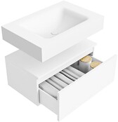 Badkamermeubel Alan Talc 70cm Onderkast met wastafel Vrijhangend Badkamermeubel Alan Talc 70cm Onderkast met wastafel Vrijhangend