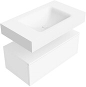 Badkamermeubel Alan Talc 80cm Onderkast met wastafel Vrijhangend Badkamermeubel Alan Talc 80cm Onderkast met wastafel Vrijhangend