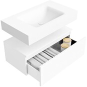 Badkamermeubel Alan Talc 80cm Onderkast met wastafel Vrijhangend Badkamermeubel Alan Talc 80cm Onderkast met wastafel Vrijhangend
