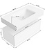 Badkamermeubel Alan Talc 90cm Onderkast met wastafel Vrijhangend