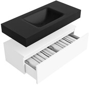 Badkamermeubel Alan Talc 100cm Onderkast met wastafel Talc Vrijhangend Badkamermeubel Alan Talc 100cm Onderkast met wastafel Talc Vrijhangend