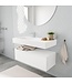 Badkamermeubel Alan Talc 100cm Onderkast met wastafel Talc Vrijhangend