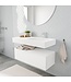 Badkamermeubel Alan Talc 100cm Onderkast met wastafel Talc Vrijhangend