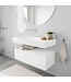 Badkamermeubel Alan Talc 100cm Onderkast met wastafel Talc Vrijhangend
