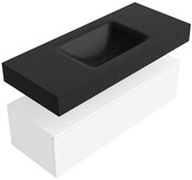 Badkamermeubel Alan Talc 110cm Onderkast met wastafel Urban Zwart Vrijhangend Badkamermeubel Alan Talc 110cm Onderkast met wastafel Urban Zwart Vrijhangend