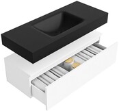 Badkamermeubel Alan Talc 110cm Onderkast met wastafel Urban Zwart Vrijhangend Badkamermeubel Alan Talc 110cm Onderkast met wastafel Urban Zwart Vrijhangend