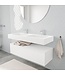 Badkamermeubel Alan Talc / Talc 120cm Onderkast met 1 lade - Vrijhangend wastafel