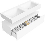 Badkamermeubel Alan Talc / Talc 120cm Onderkast met 1 lade - Vrijhangend wastafel