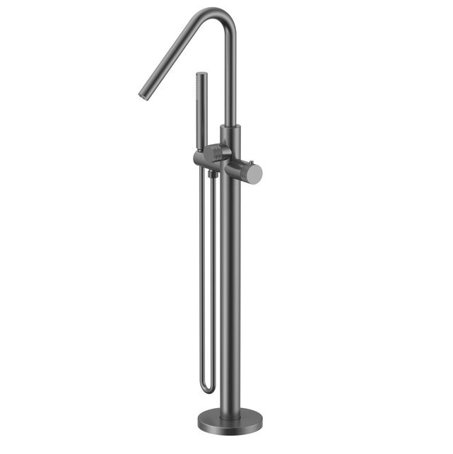 Badkraan Vrijstaand Stria Gunmetal (PVD) met thermostaat
