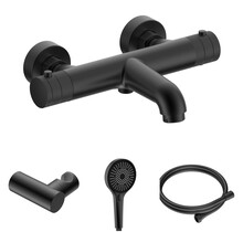 Badkraan Set Stria Mat Zwart ( PVD ) met thermostaat