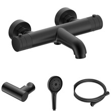 Badkraan Set Stria Mat Zwart ( PVD ) met thermostaat