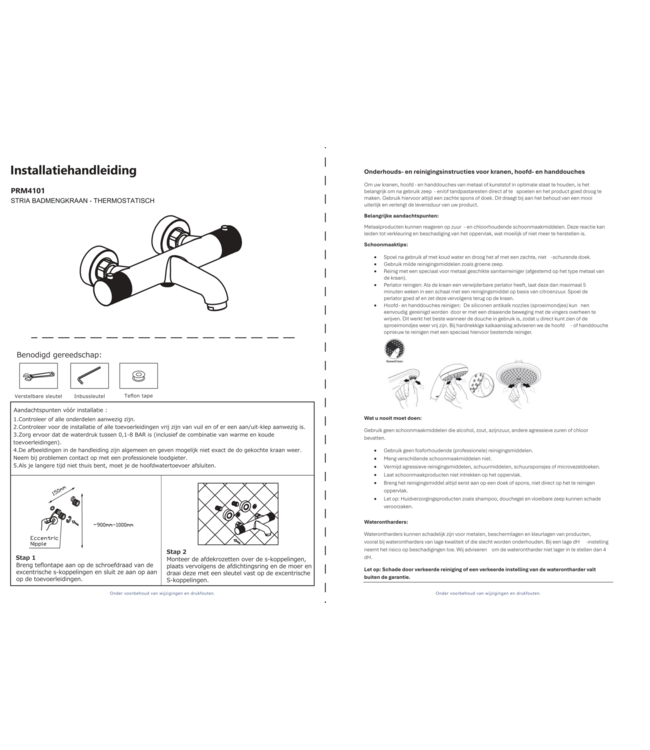 Badkraan Set Stria Gunmetal ( PVD ) met thermostaat