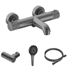 Badkraan Set Stria Gunmetal ( PVD ) met thermostaat