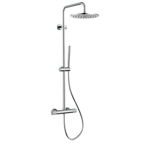 Regendoucheset Stria Chroom(Cool-touch) 30cm Regendouche met thermostaatkraan