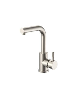 ALONI Wastafelkraan Stria Geborsteld RVS Cold-start met draaibaar uitloop