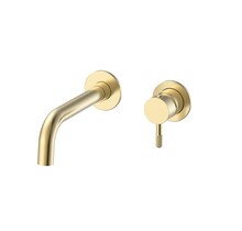 Aloni Wastafelkraan Afbouwdeel Stria Geborsteld Goud PVD-gecoat