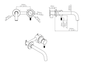 Aloni Wastafelkraan Afbouwdeel Stria Mat Zwart PVD-gecoat met Cold-start