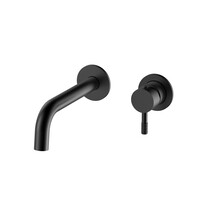 Aloni Wastafelkraan Afbouwdeel Stria Mat Zwart PVD-gecoat met Cold-start