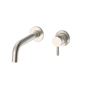 Aloni Wastafelkraan Afbouwdeel Stria Geborsteld RVS met Cold-start