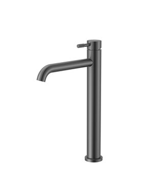 ALONI Wastafelkraan Stria Hoog Gunmetal PVD-gecoat Cold-start