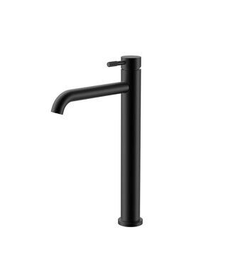 ALONI Wastafelkraan Stria Hoog Mat Zwart PVD-gecoat Cold-start