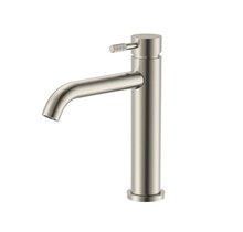 Wastafelkraan Stria Laag Geborsteld RVS Cold-start