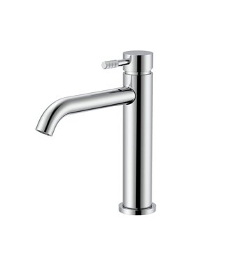 ALONI Wastafelkraan Stria Laag Chroom Cold-start