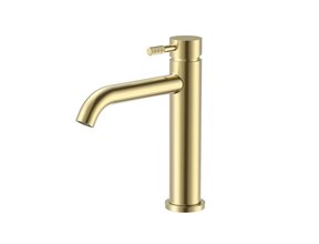 Wastafelkraan Stria Laag Geborsteld Goud PVD-gecoat Cold-start