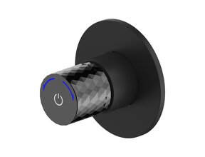 Bidetkraan Flow Mat Zwart Koud - Inbouw stopkraan voor toilet met bidet