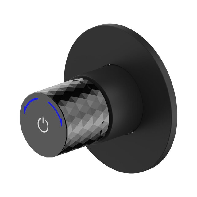 Bidetkraan Flow Mat Zwart Koud - Inbouw stopkraan voor toilet met bidet