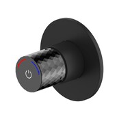 Bidetkraan Flow Mat Zwart Warm / Koud - Inbouw stopkraan voor toilet met bidet