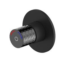 Bidetkraan Flow Mat Zwart Warm / Koud - Inbouw stopkraan voor toilet met bidet