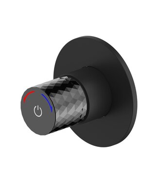 ALONI Bidetkraan Flow Mat Zwart Warm / Koud - Inbouw stopkraan voor toilet met bidet