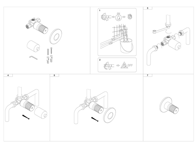 Bidetkraan Flow Chroom Warm / Koud - Inbouw stopkraan voor toilet met bidet
