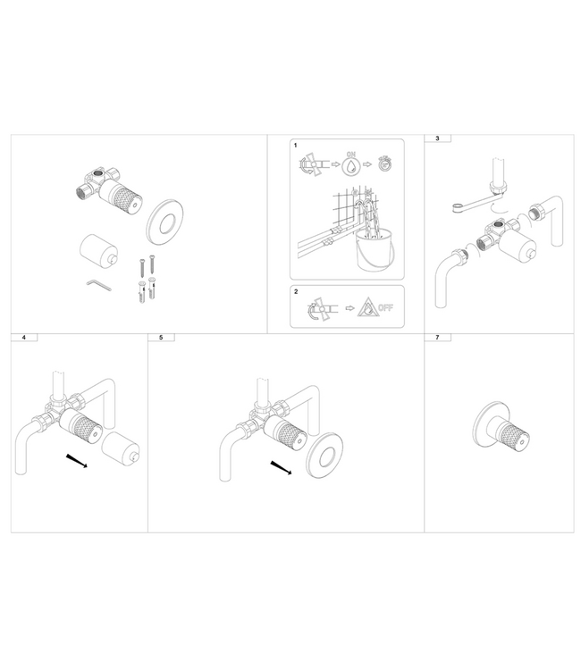 Bidetkraan Flow Chroom Warm / Koud - Inbouw stopkraan voor toilet met bidet