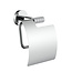 ALONI Toiletrolhouder Stria Chroom met klep