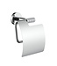 ALONI Toiletrolhouder Stria Chroom met klep