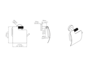 Toiletrolhouder Stria Geborsteld RVS met klep