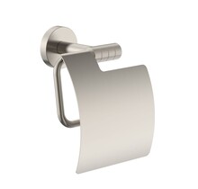 Toiletrolhouder Stria Geborsteld RVS met klep