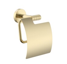 Toiletrolhouder Stria Geborsteld Goud (PVD-gecoat) met klep