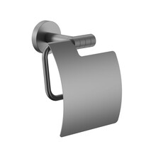 Toiletrolhouder Stria Gunmetal (PVD-gecoat) met klep