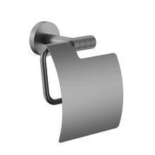 Toiletrolhouder Stria Gunmetal (PVD-gecoat) met klep