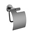ALONI Toiletrolhouder Stria Gunmetal (PVD-gecoat) met klep