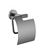 Toiletrolhouder Stria Gunmetal (PVD-gecoat) met klep