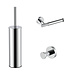 Toilet Accessoires Set-2 Stria Chroom - Toiletborstelhouder + Toiletrolhouder + Handdoekhaak