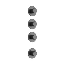 Afbouwdeel Aloni STRIA PVD-gecoat Gunmetal 3-weg inbouw douche thermostaat