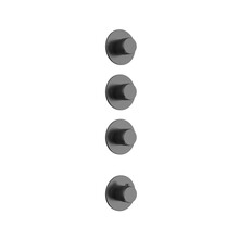 Afbouwdeel Aloni STRIA PVD-gecoat Gunmetal 3-weg inbouw douche thermostaat