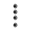 ALONI Afbouwdeel Aloni STRIA PVD-gecoat Gunmetal 3-weg inbouw douche thermostaat