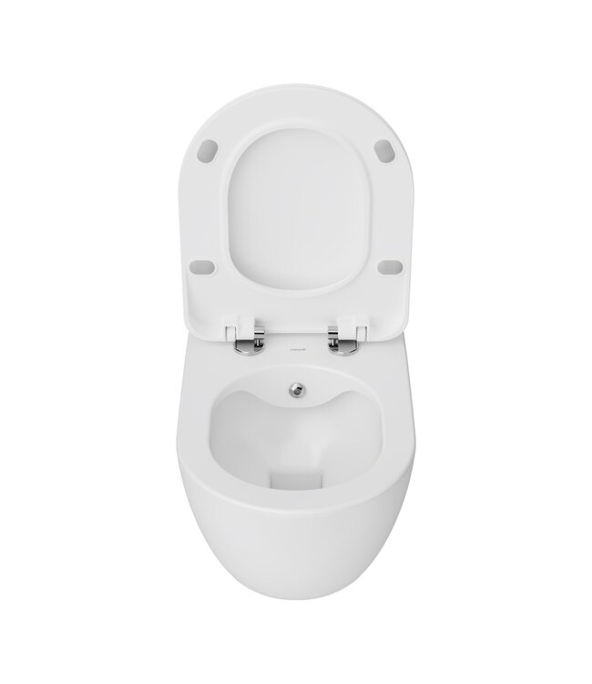 CREAVIT Randloos Hangtoilet Freedom FE322 met bidet Glans Wit incl. Softclose toiletbril Creavit 51x35x38cm